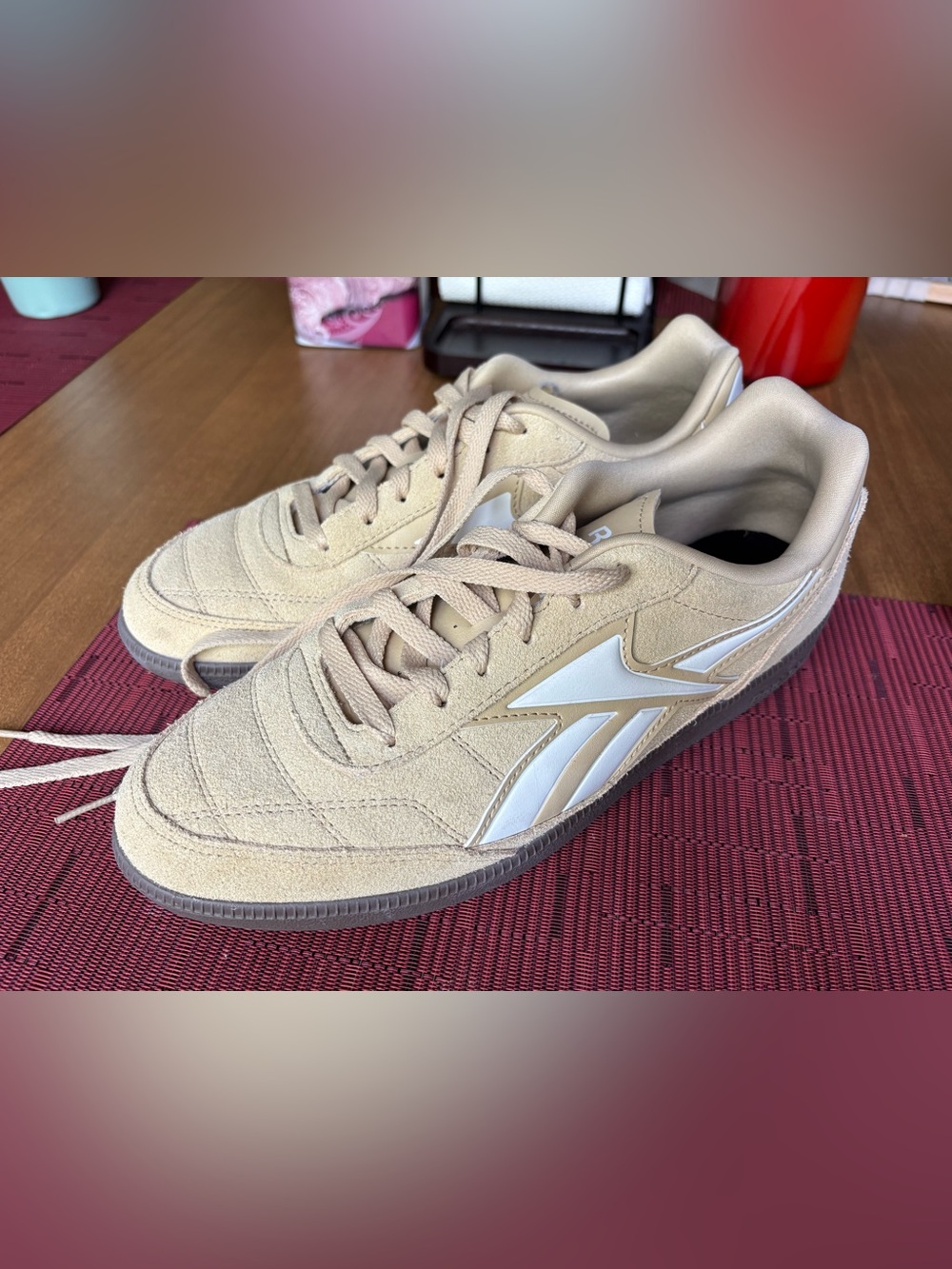 Tan Suede Reebok Finale Sneakers
